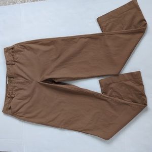 Talbots Stretch Cotton Lycra Pants 8 Brown Pockets